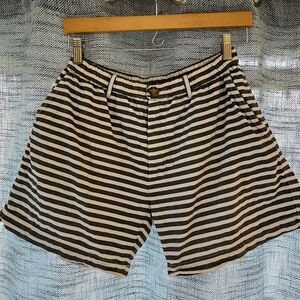 Chubbies Gray and White Striped Men's Shorts, 5” inseam